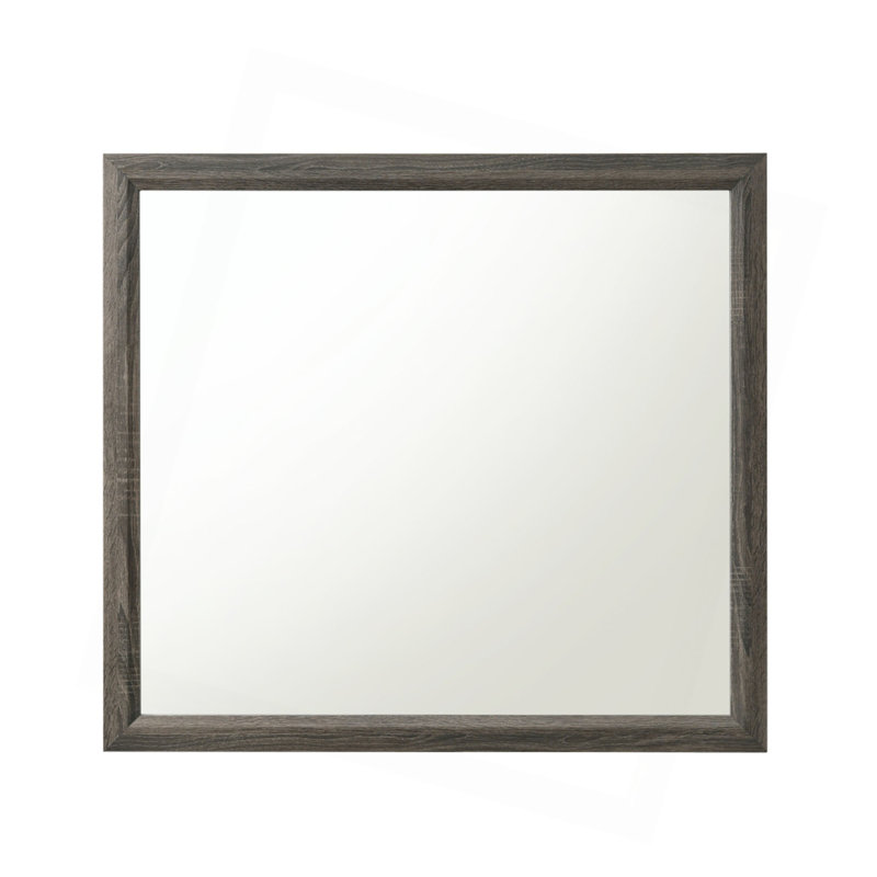 Miroir au fini gris patiné