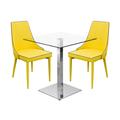 Derose 2 -Person Glass Dining Set