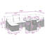 vidaXL Garden Sofa Set Height-Adjustable 8 pcs Black poly rattan
