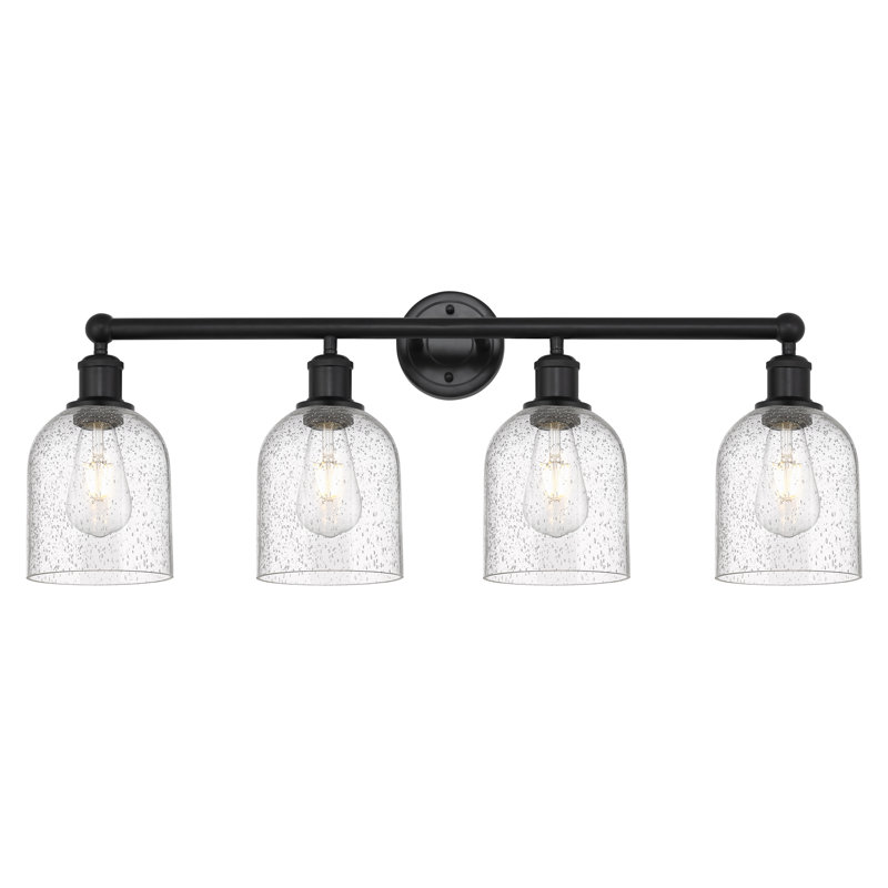 Odaniel 4 - Light Dimmable Vanity Light, Matte Black, Seedy