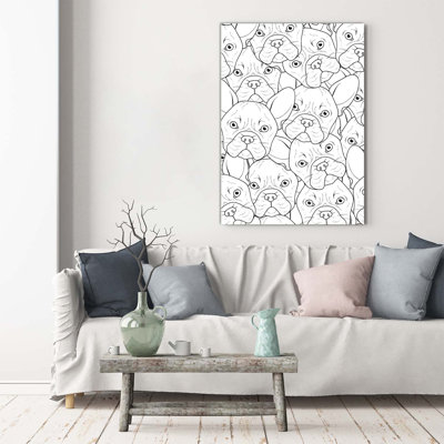 French Bulldogs - Wrapped Canvas Print