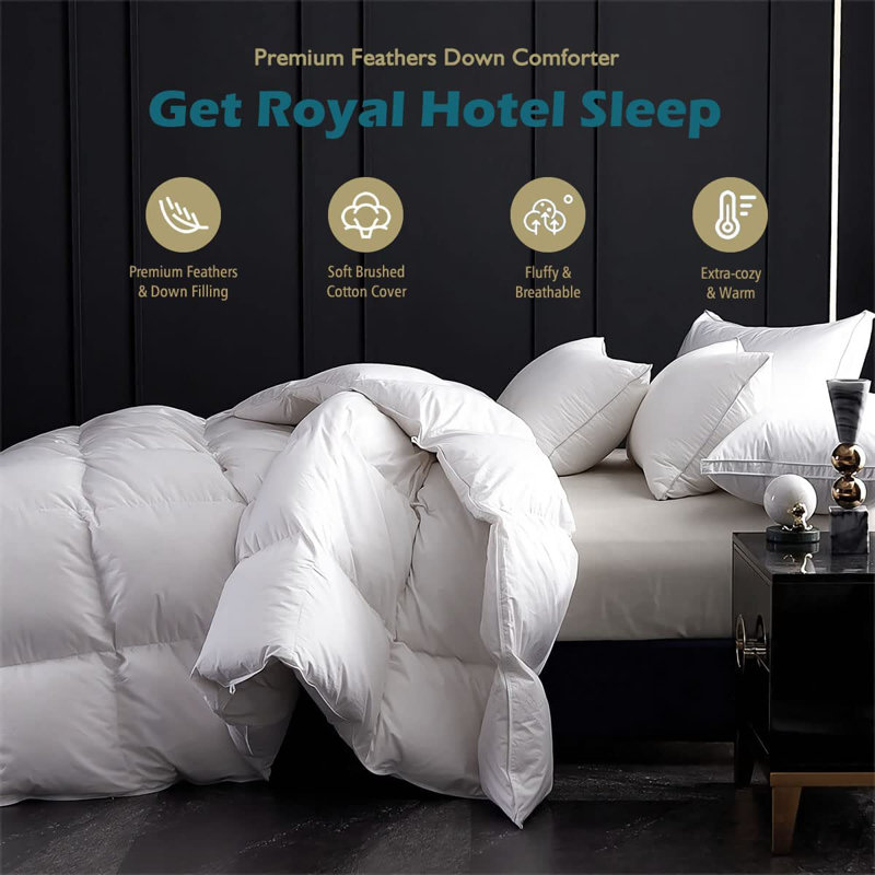  Édredon en duvet toutes saisons / housse de couette en duvet, Édredon en duvet de taille grand lit