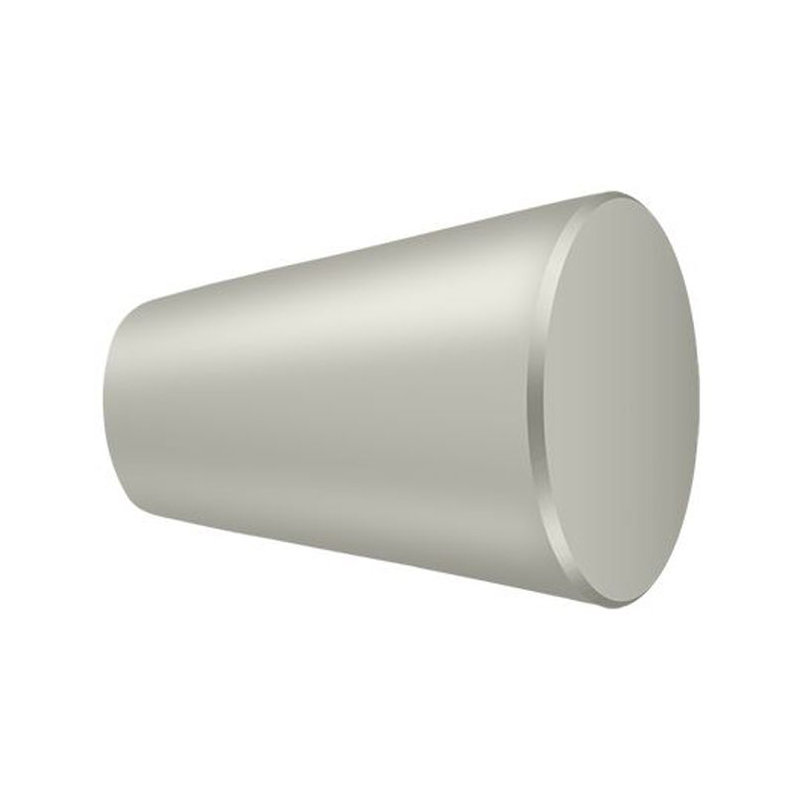 Conical Knob, Brushed Nickel, 0.75"
