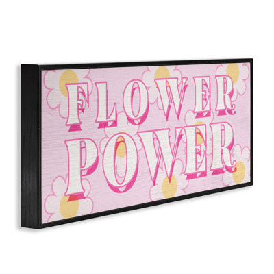Pastel Groovy Flower Power Framed Giclee, design by Lil' Rue