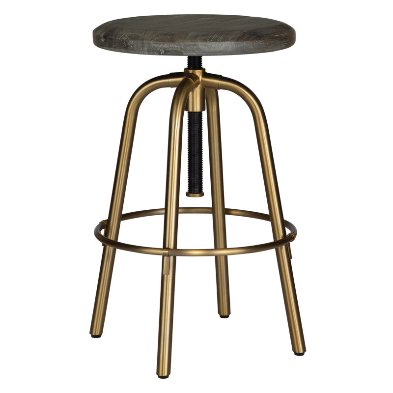 Tinus Adjustable Height Counter Stool with Metal Frame