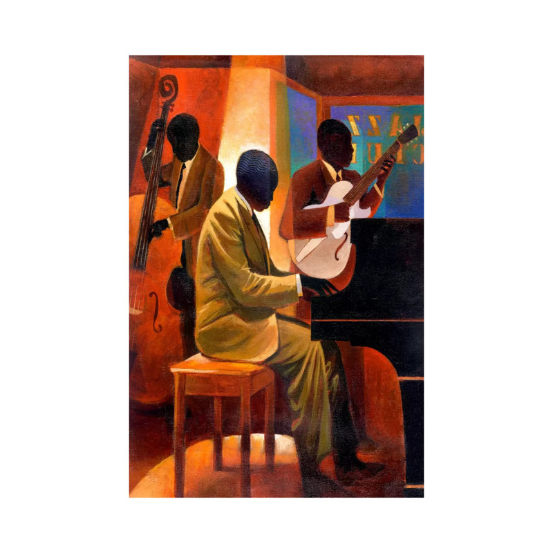 Piano Man by Keith Mallett - Wrapped Canvas Painting, 101.6 cm H x 66.04 cm W x 1.91 cm D