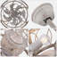 Ventilateur de plafond de style ferme blanc vieilli de 20 pouces avec lumière et télécommande, petit ventilateur de plafond réversible à 6 vitesses avec cage pour chambres à coucher