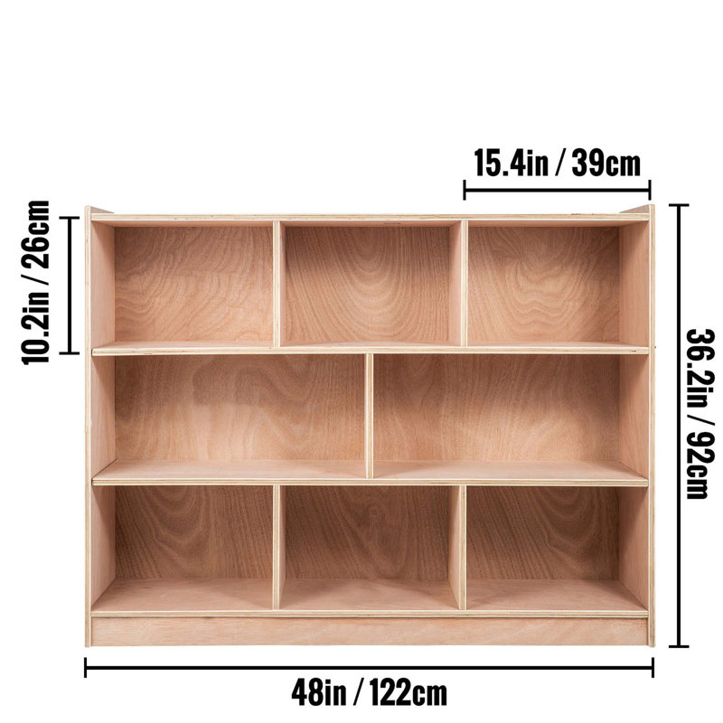Armoire de rangement préscolaire à 8 sections avec roulettes pour salles de classe organisées