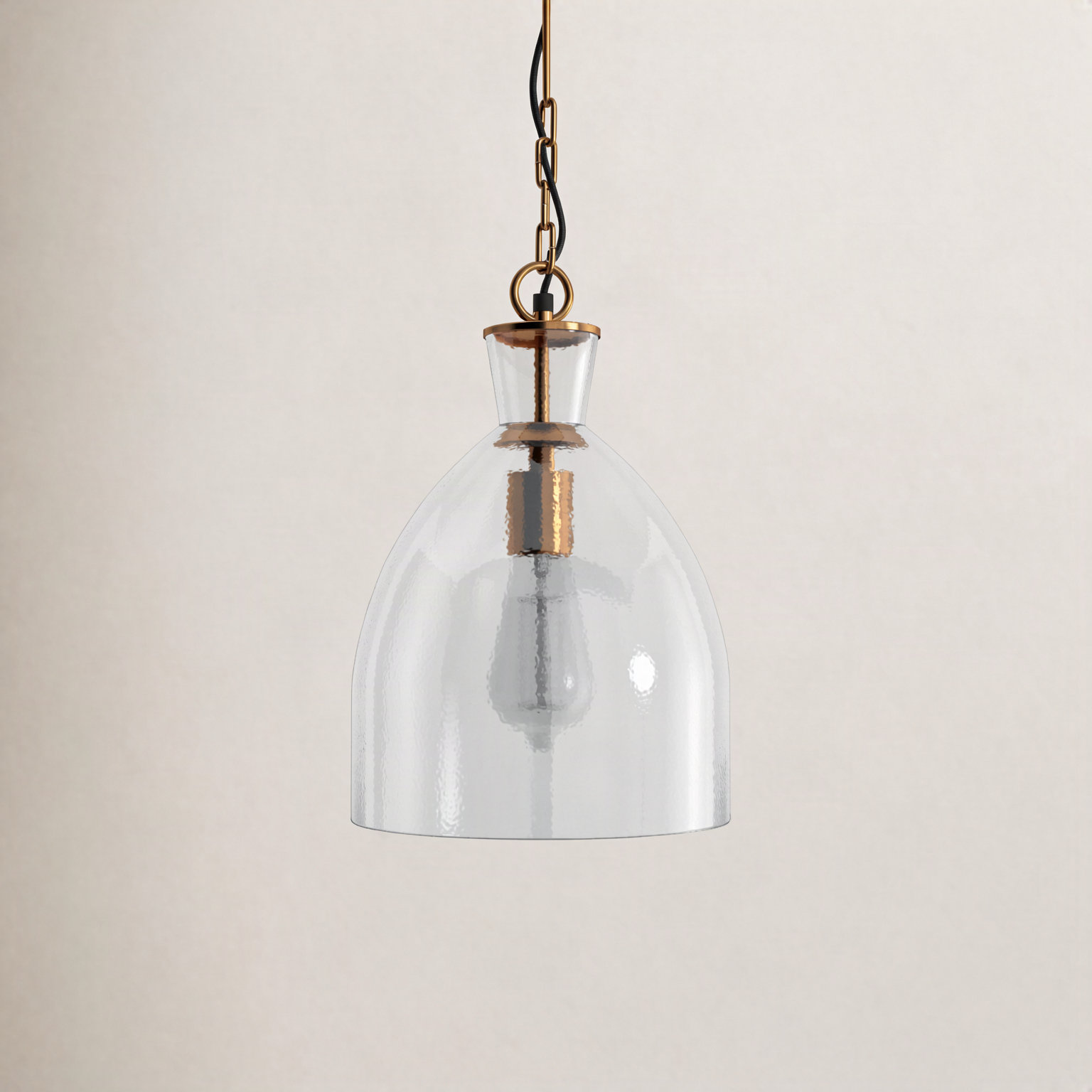 Meeni Single Light Glass Pendant, 13"