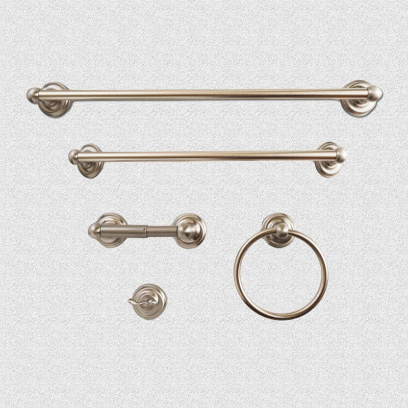 Satin Nickel 5-Piece Bathroom Hardware Set