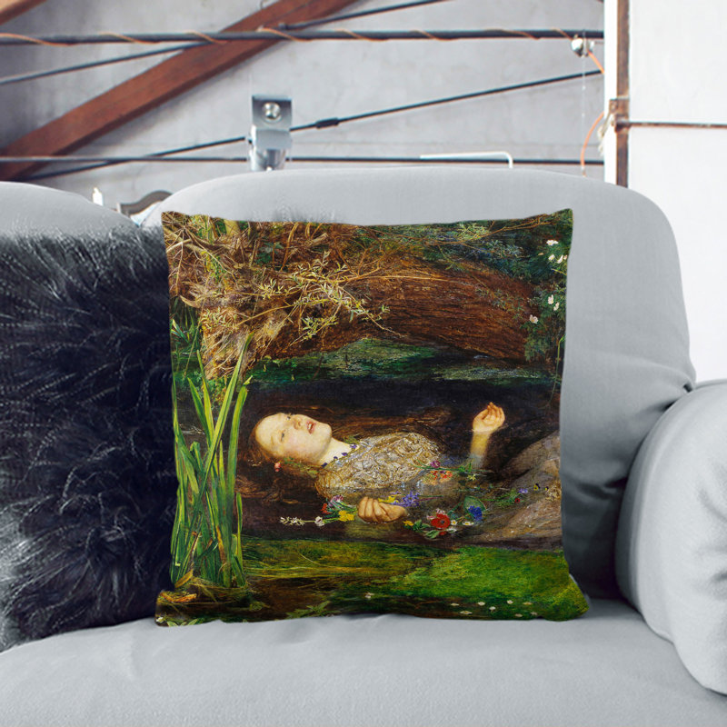 Ophelia Square Throw Cushion, 40cm H x 40cm W x 15cm D, White