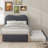 Upholstered Platform Bed With Trundle-1851111116-1851111115