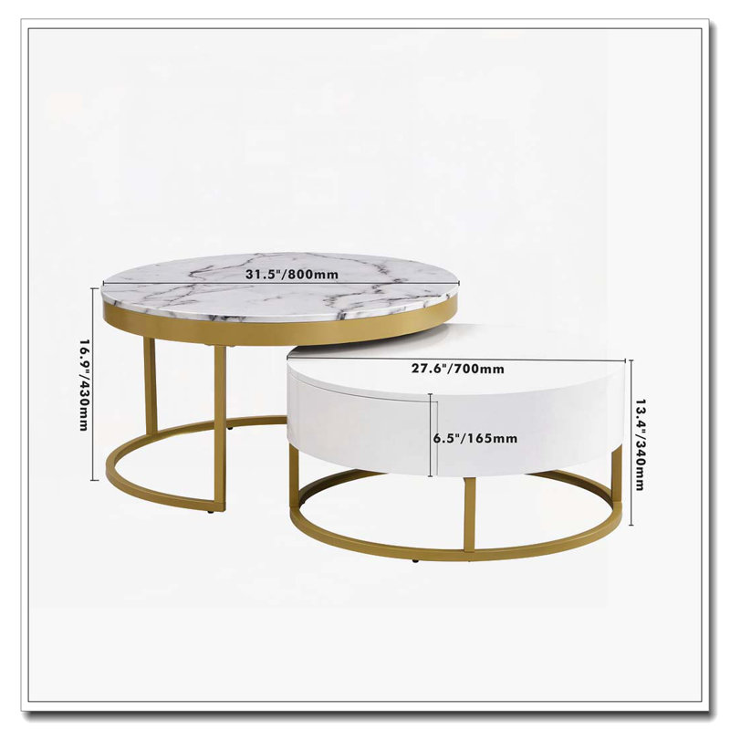 Round Nesting Coffee Table