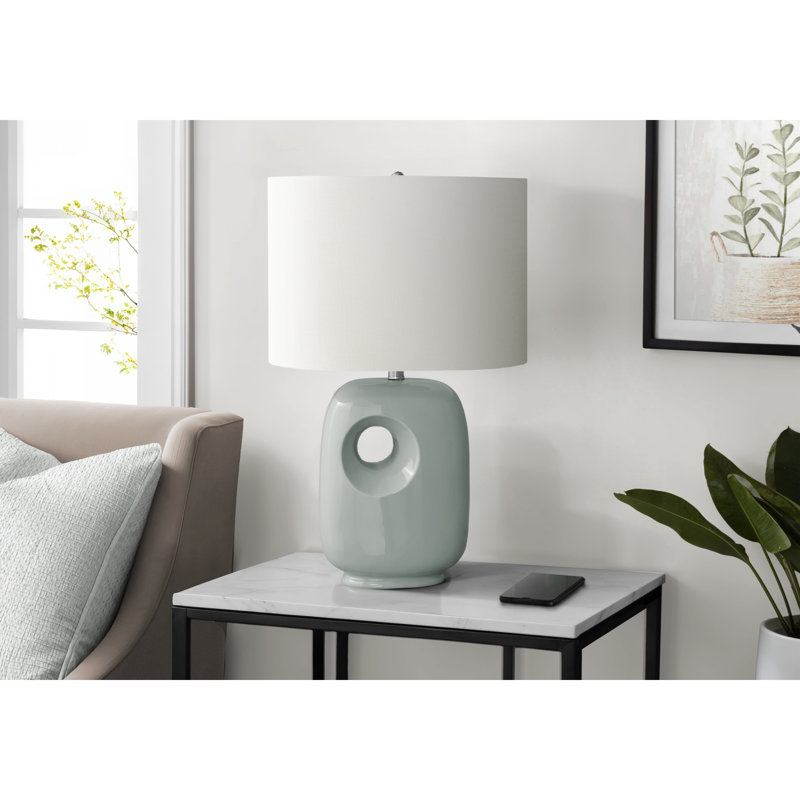Lampe de table contemporaine et moderne, Vert / Argent