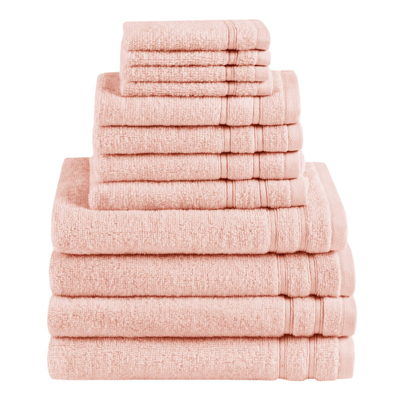 Ensemble de serviettes 100% coton 400GSM Essential, Rosé, Ensemble de 12 serviettes