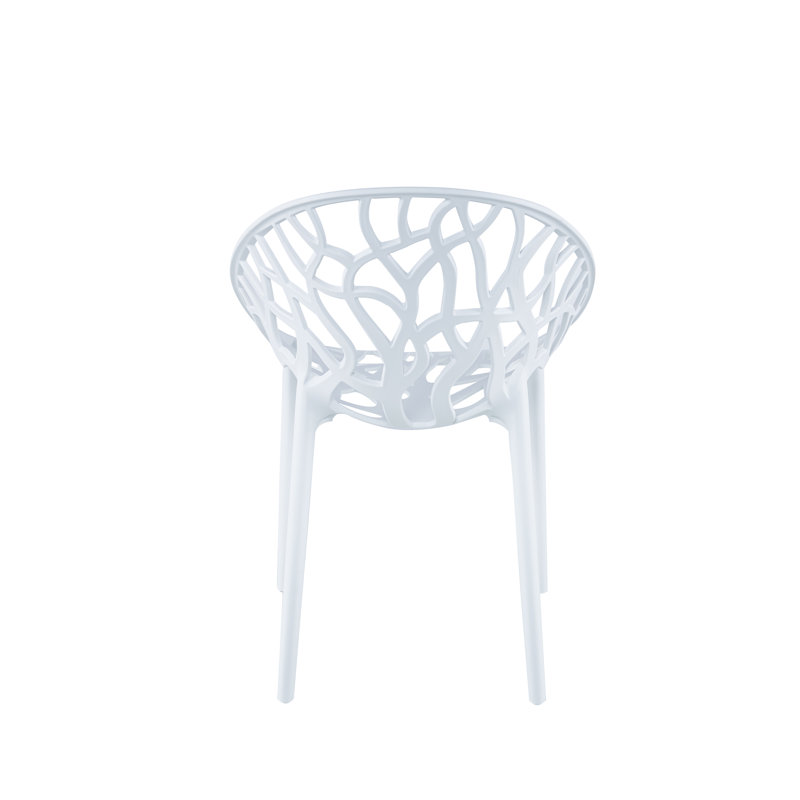 Chaise d'appoint empilable Hurd, Blanc