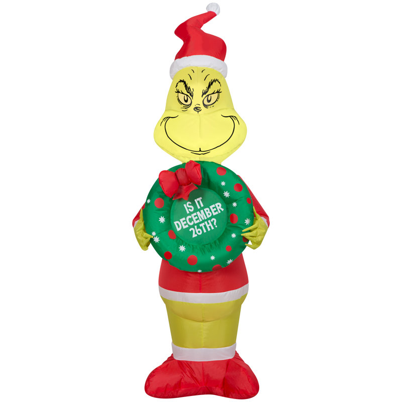 Grinch avec couronne gonflable gonflable