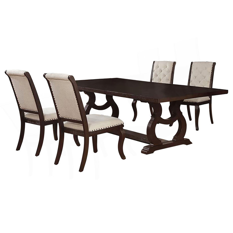 Rustic Java 5-Piece Extension Leaf Dining Set