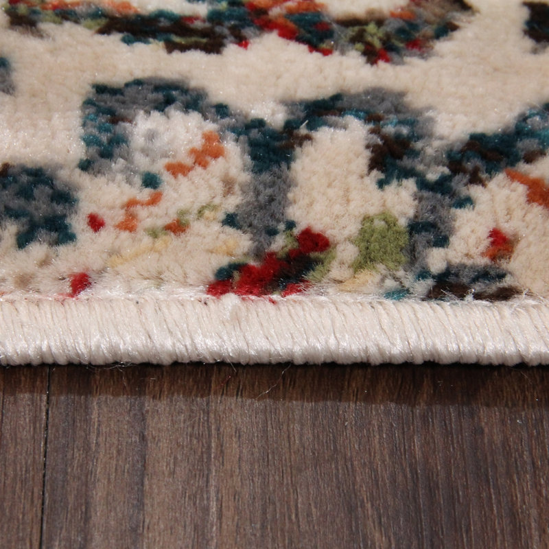 Vanessa 100% Polypropylene Modern Rustic Patchwork Area Rug, Rectangle 4' x 6'