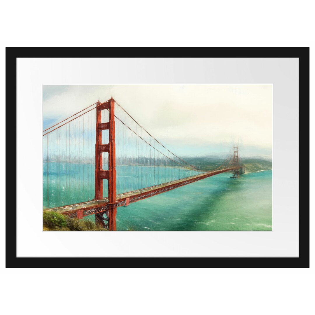 Gerahmtes Poster Golden Gate Bridge