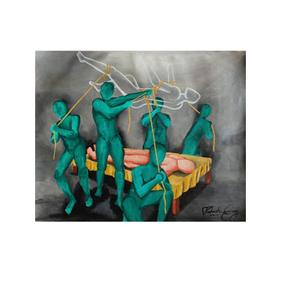 Amis ou foule | Acrylique sur toile | Par Prakash Garg