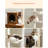 Adjustable Hright 6-Tiers Floor To Ceiling Cat Tree With Litter Box-2145788344