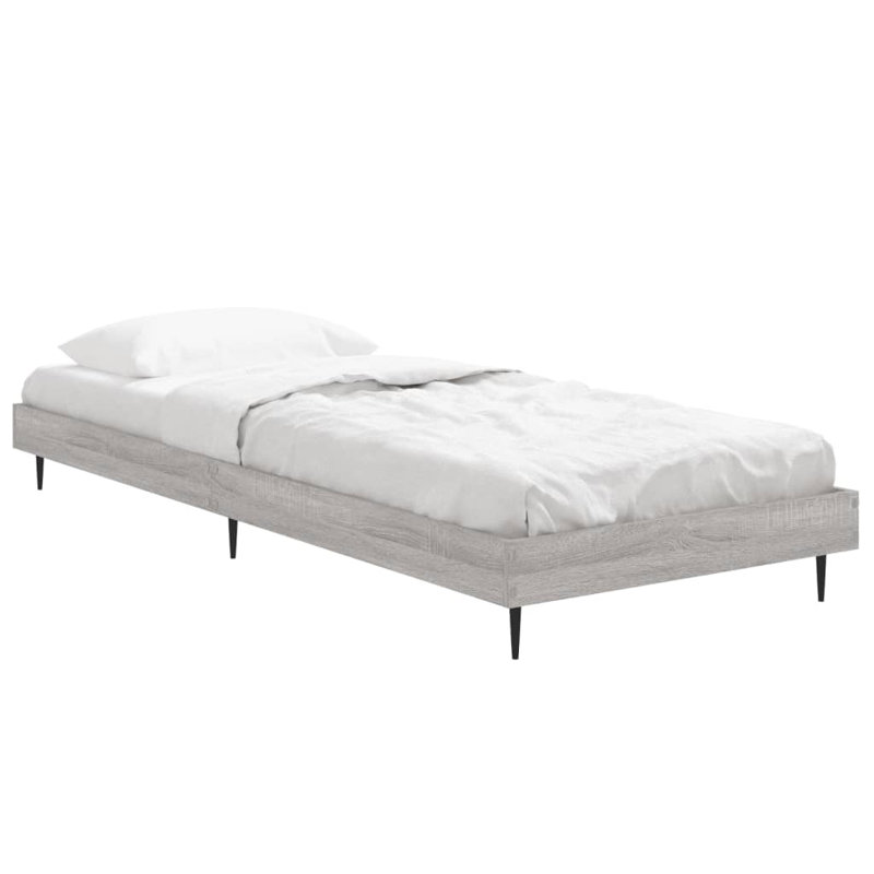 Loginov Bed Frame, 90 x 200cm, Grey Sonoma