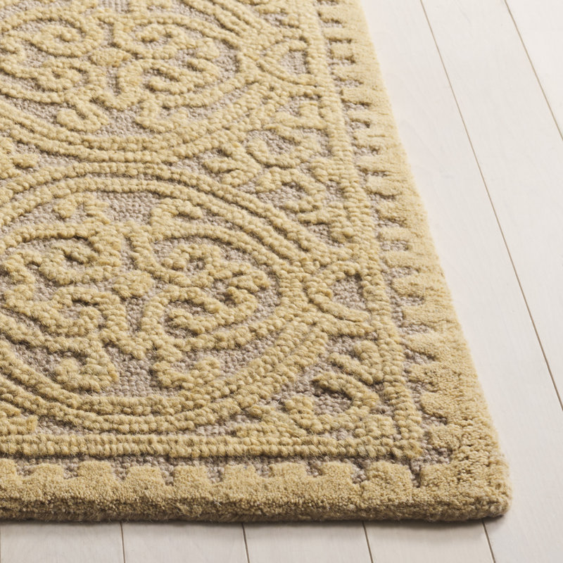 Ivory Hand-Tufted Wool Rectangular 6' x 9' Area Rug