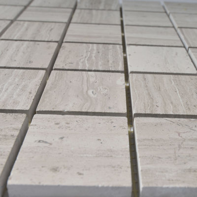 2" x 2" Marble Grid Mosaic Wall & Floor Tile