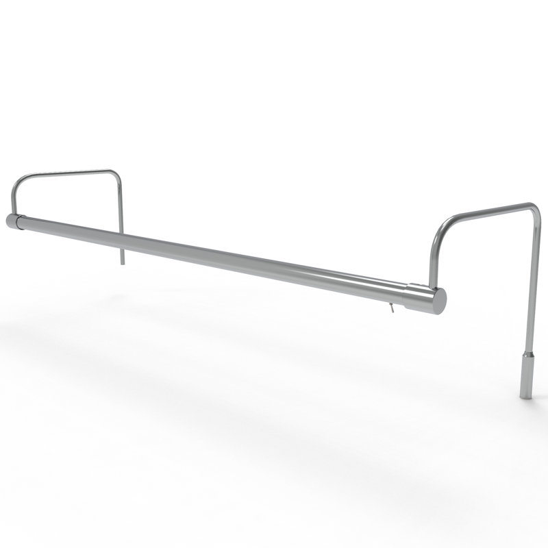 Frame-mounted LED plug-in picture light, H 9 po x l 30 po x P 9 po, Nickel satiné
