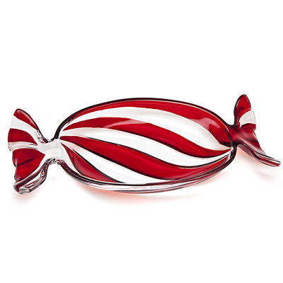 Godinger Christmas Peppermint Candy Tray