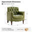 Fauteuil en cuir véritable capitonné Annja-121845630