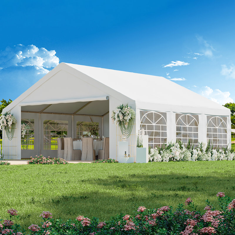 Pergola de tente de fête avec auvent, 20 pi L 20 pi. D