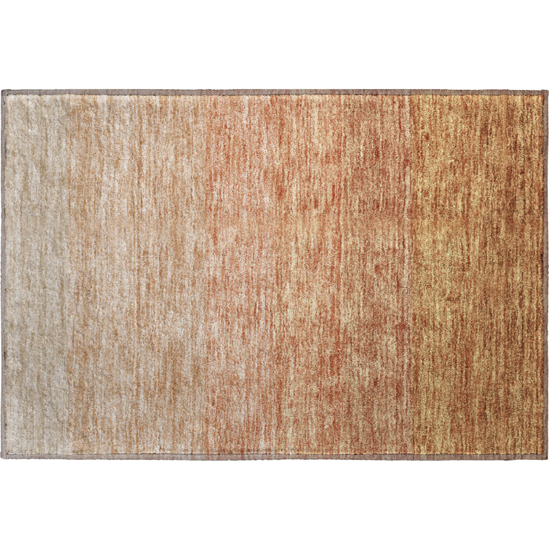 Premium Machine Washable Prisco Paprika Rug, Rectangle 1'8" x 2'6"