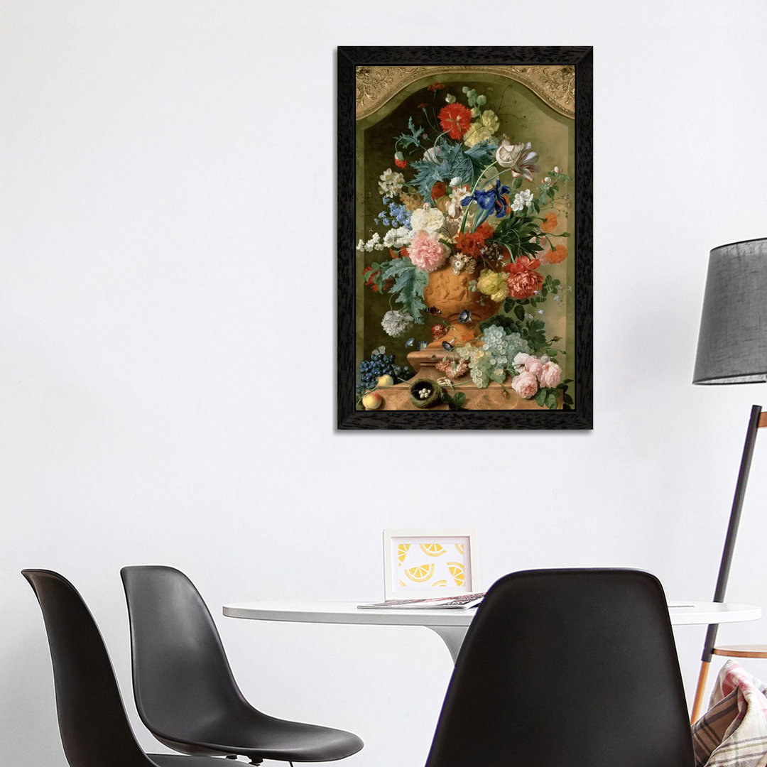 Flowers In A Terracotta Vase, 1736 by Jan Van Huysum - Print on Canvas