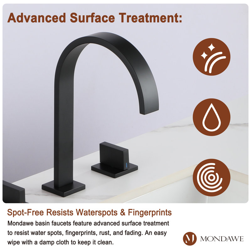 Herathena 2-handle Bathroom Faucet, Black