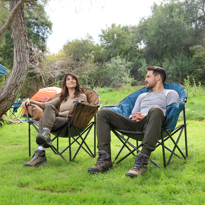Chaise de camping Cozy Club, Bleu / gris