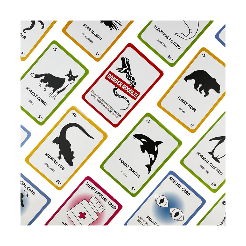 Jeu de cartes danger nouilles
