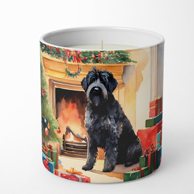 Bougie de Noël parfumée avec support en céramique