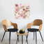 Art floral chaos floral, beige, délicat, élégant, pivoine romantique, fleur rose, art mural-129005747