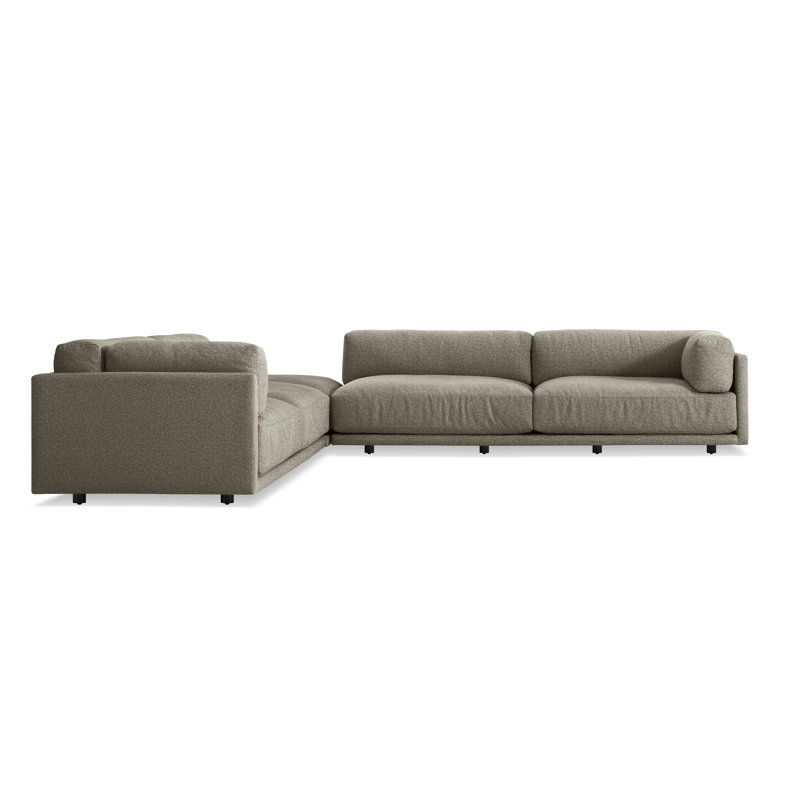 Sunday Sectional with Ottoman, Sanford Black Crossweave