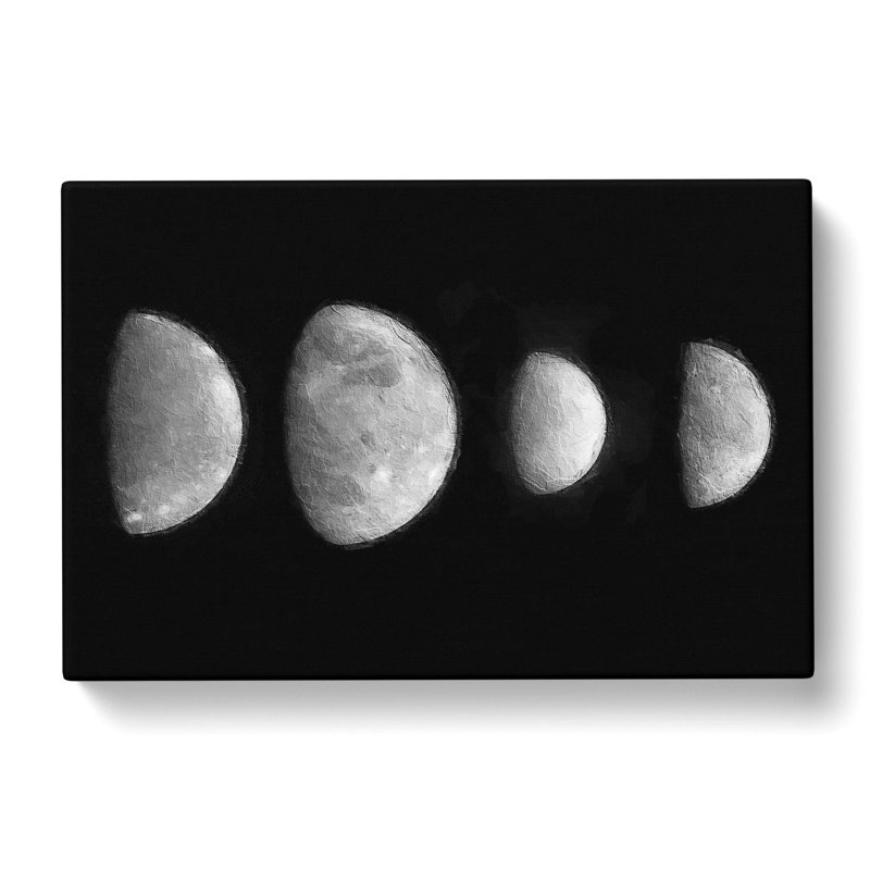 Moons Of Jupiter - Wrapped Canvas Painting, 50cm H x 76cm W x 3cm D