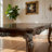Contemporary Design Antique Oak Finish Dining Table with Leaf