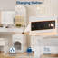Arched Vanity Desk with Mirror and Lights, White Makeup Vanity Table with 3 Drawers and 11 Storage Shelves, Large Dressing Table with Vanity Stool