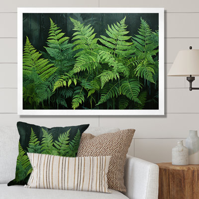 Fougères vertes émeraude I - décoration murale plantes