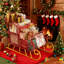 Chariot de traîneau de Noël en métal
