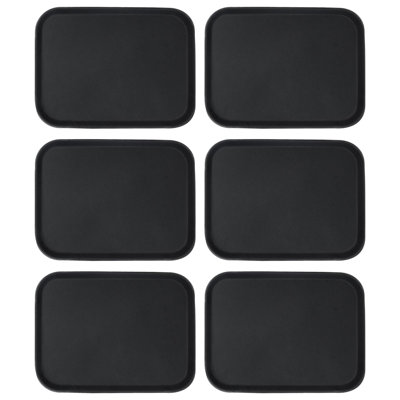 Argon Tableware Rectangle Non-Slip Serving Trays - 45.5cm x 35.5cm - Black