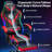 Hoffree Massage Ergonomic Gaming Chair with Bluetooth Speakers and RGB LED Lights-100105944