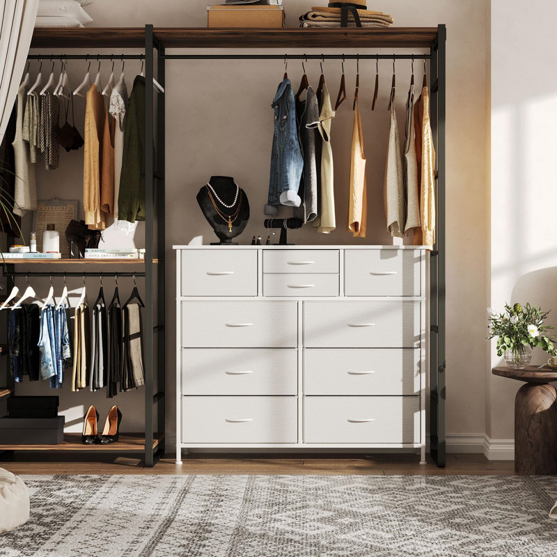 101 cm W Chest of 10 Drawers, White