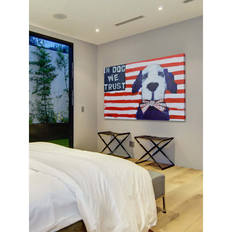 «In Dog We Trust», reproduction d'art sur toile tendue, H 30 po x l 45 po x P 1,5 po